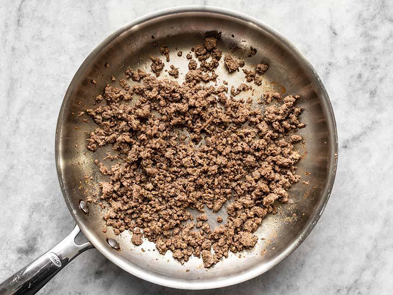 Seasoned Browned Beef for Mediterranean Hummus Bowls