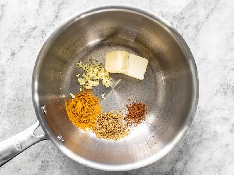 Butter and Spices in Pot