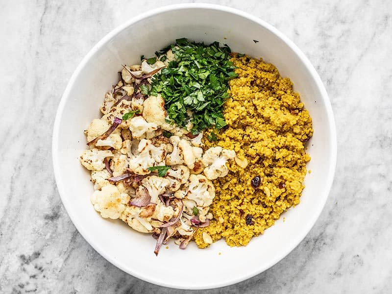 Combine Quinoa Cauliflower and Parsley