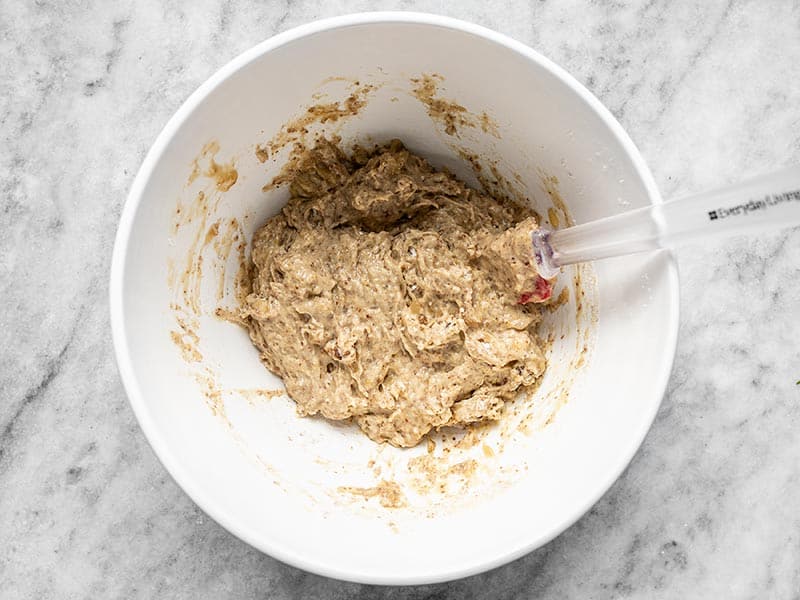 Banana Flax Muffin Batter