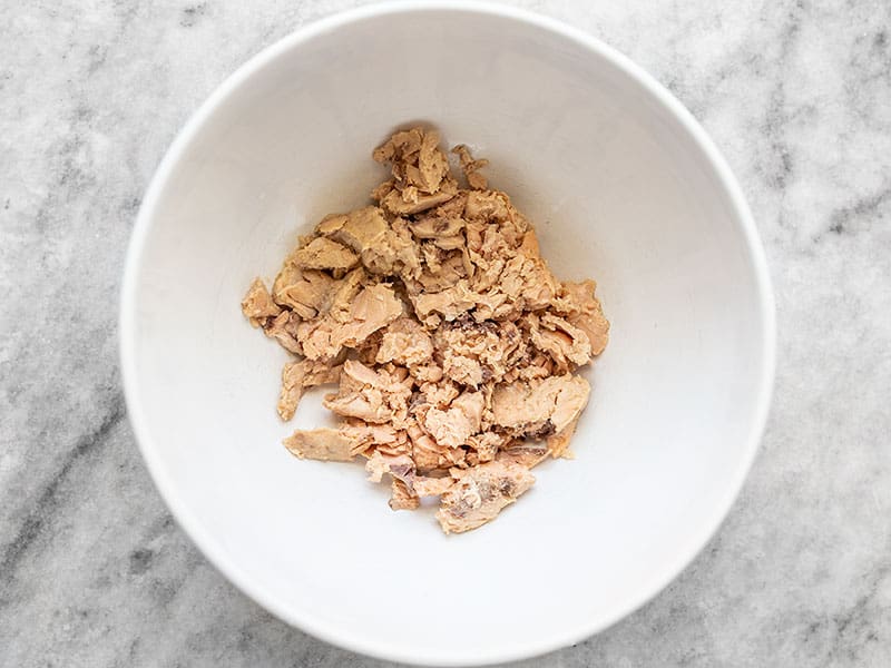 Canned Salmon in Bowl