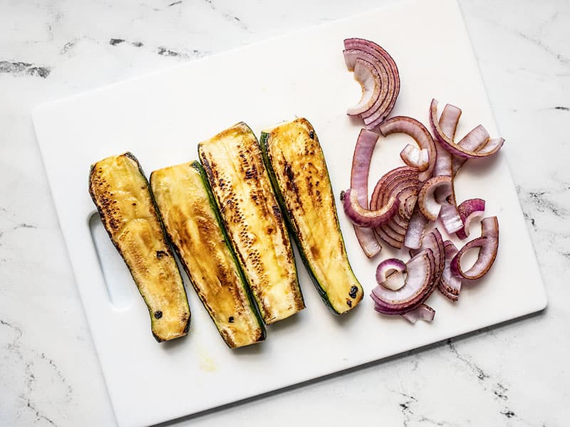 Charred Zucchini and Red Onion