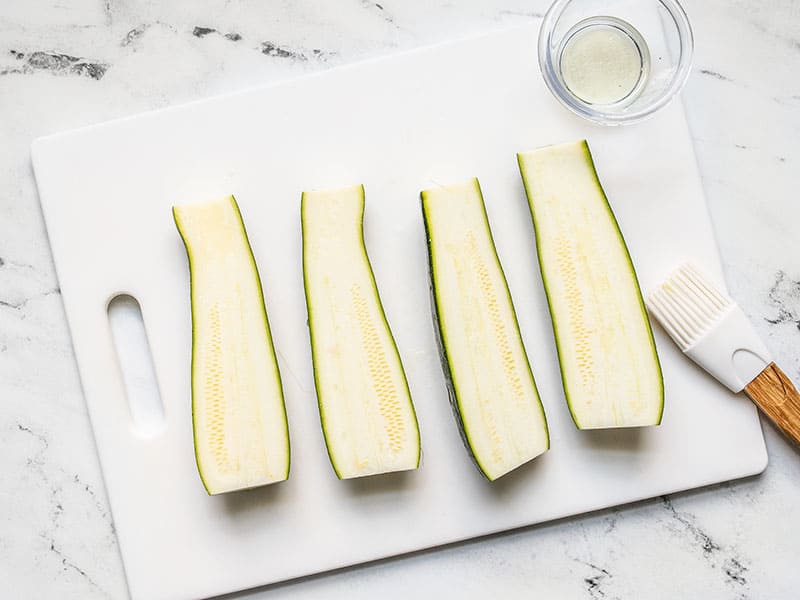 Oiled Zucchini Slices