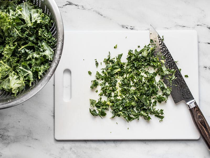 Finely chopped kale