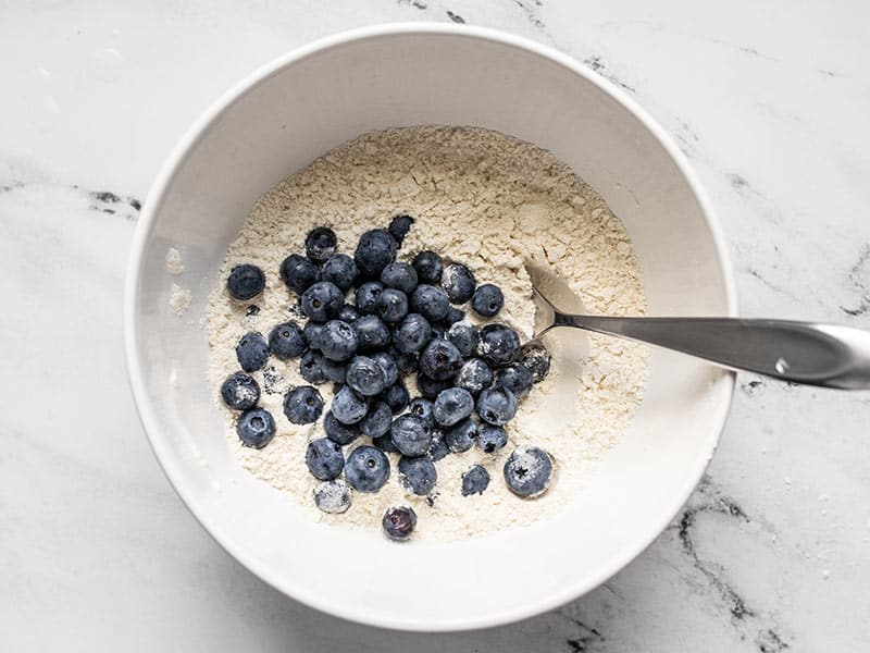 blueberries added to the biscuit dry ingredients