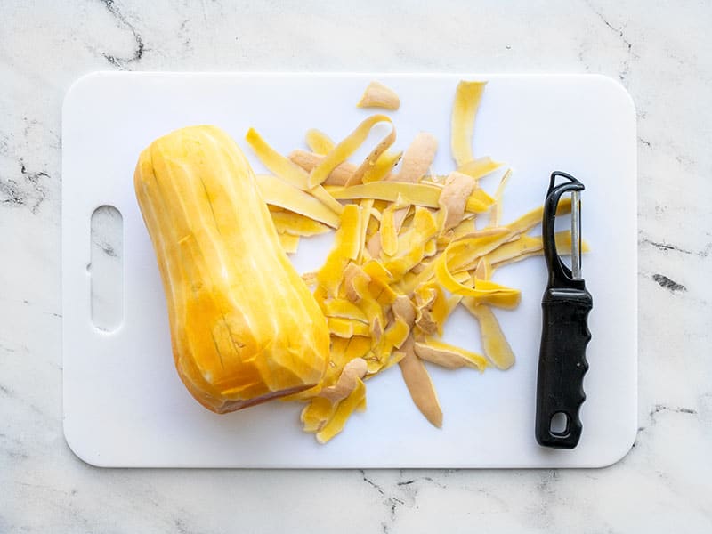 Peel butternut squash