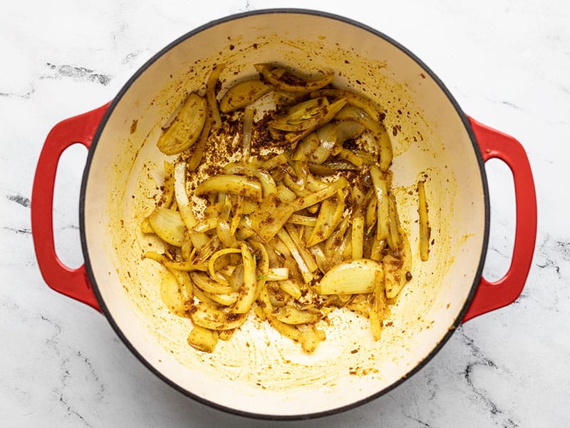 Sauté Onions in curry powder