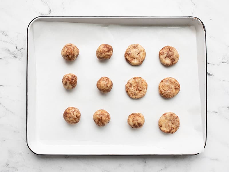 Shaped cookies on the baking sheet