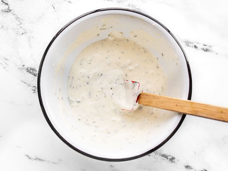 Cilantro lime ranch in a bowl