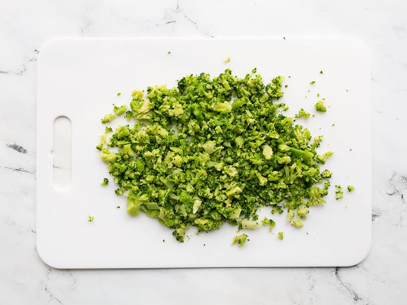 Chopped thawed frozen broccoli florets