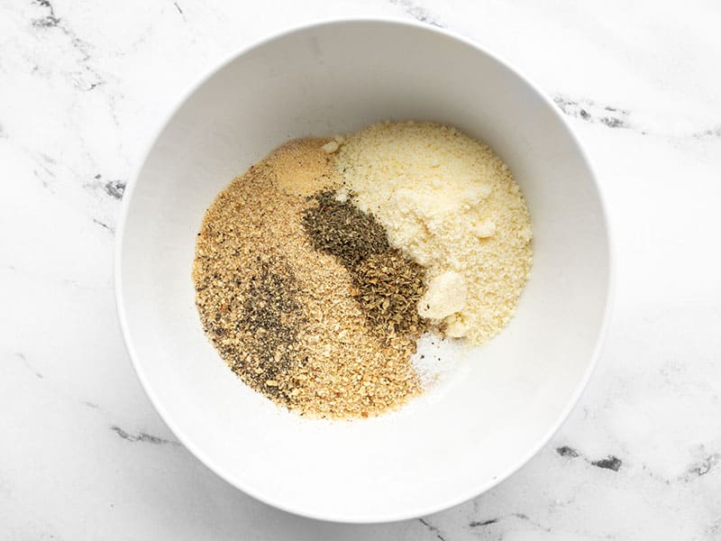 Breadcrumbs Parmesan and herbs in a bowl