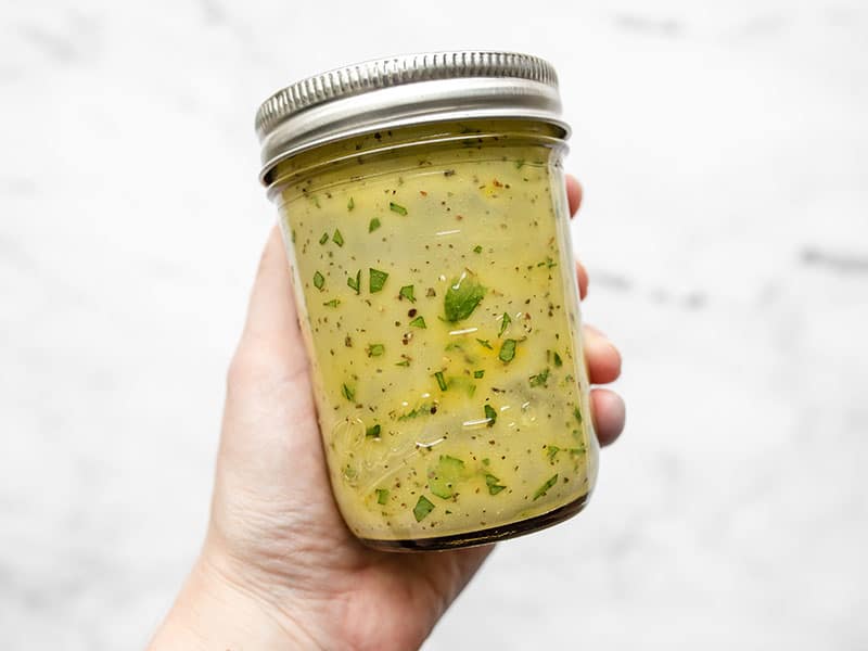 Lemon Dressing in a jar