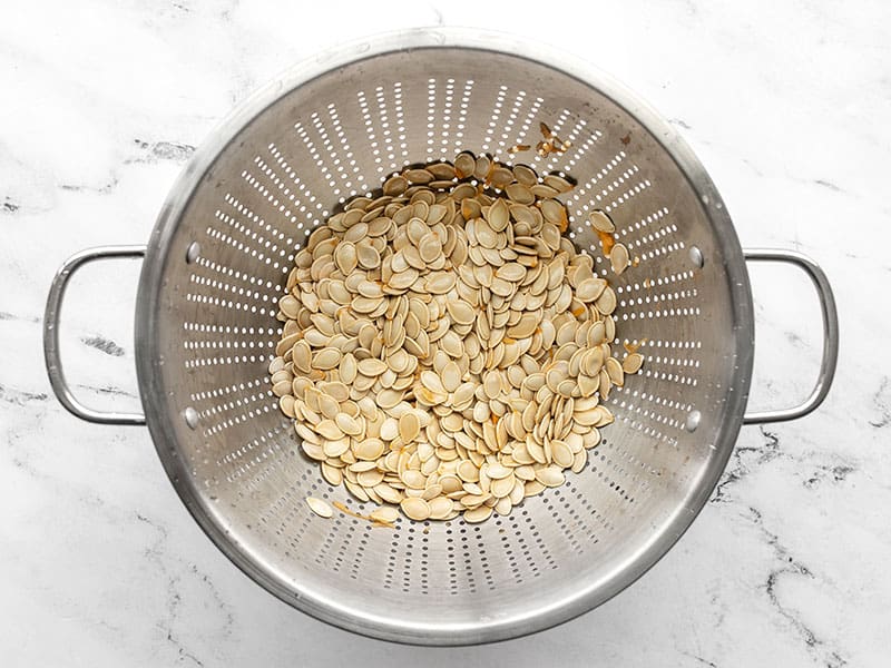 Rinsed pumpkin seeds