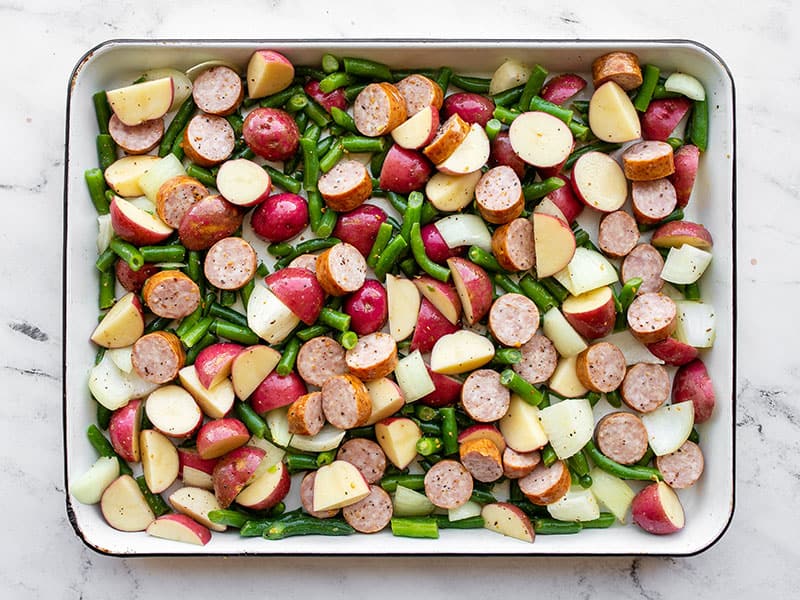 Seasoned sheet pan meal