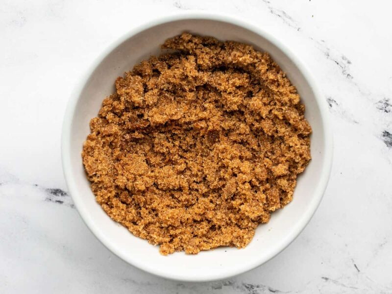 Mixed brown sugar rub in a bowl