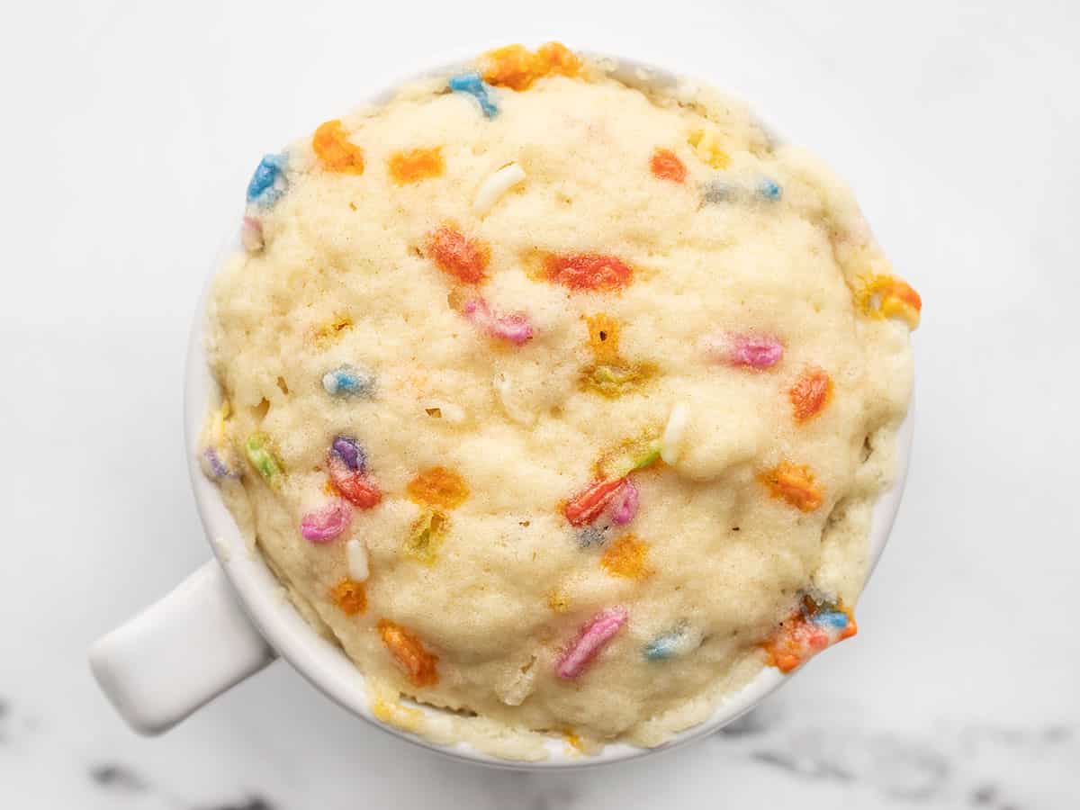 Cooked funfetti mug cake