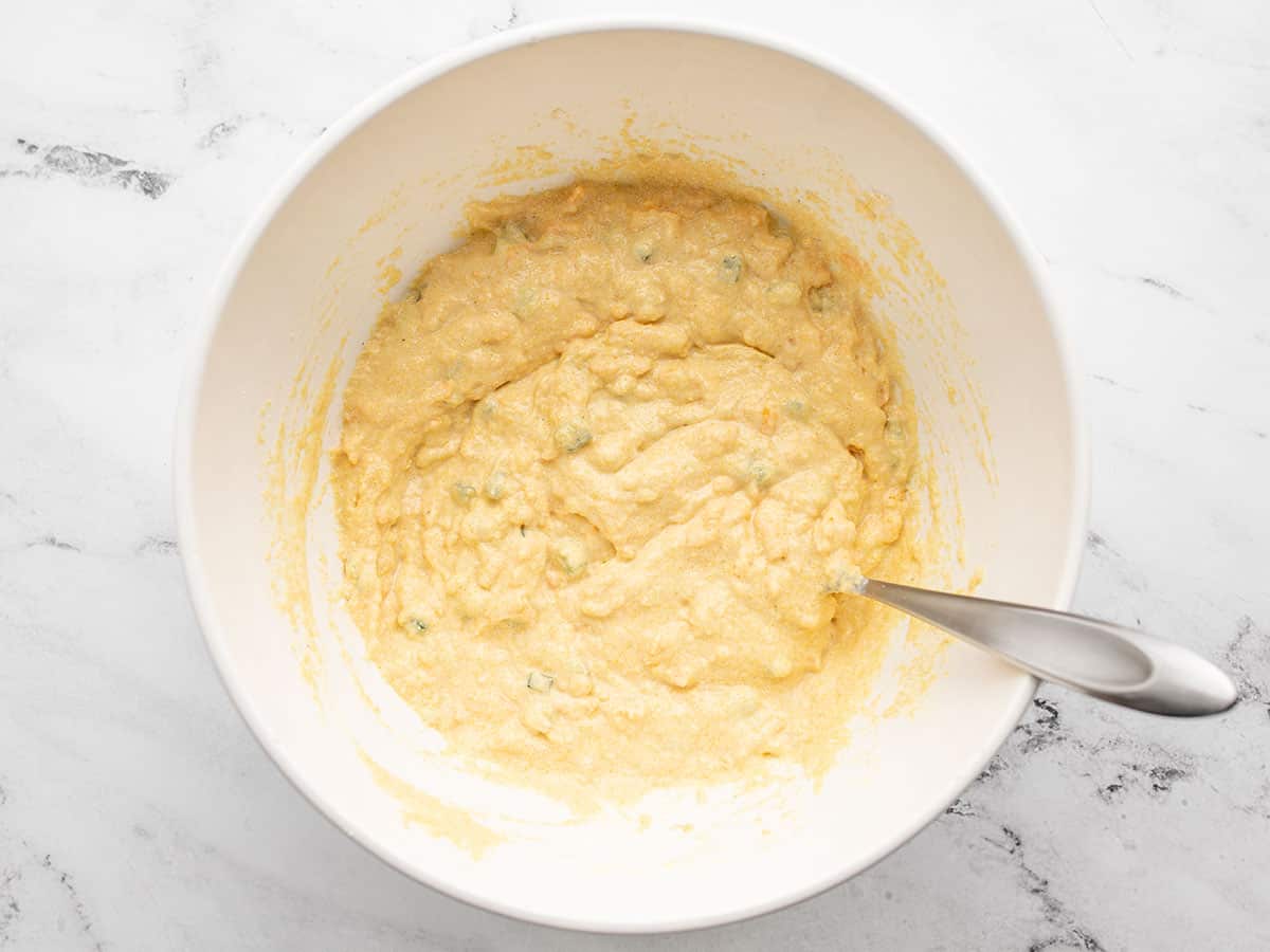 stirred cornbread batter