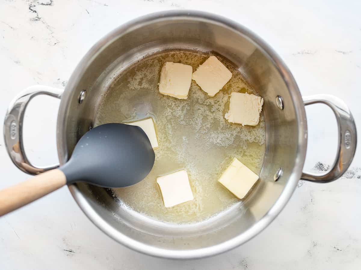 Melting butter in a pot