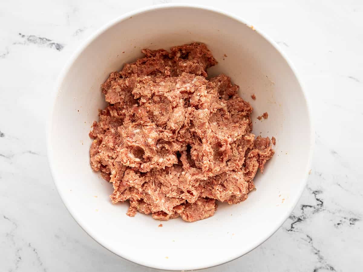 meatball mixture in a bowl