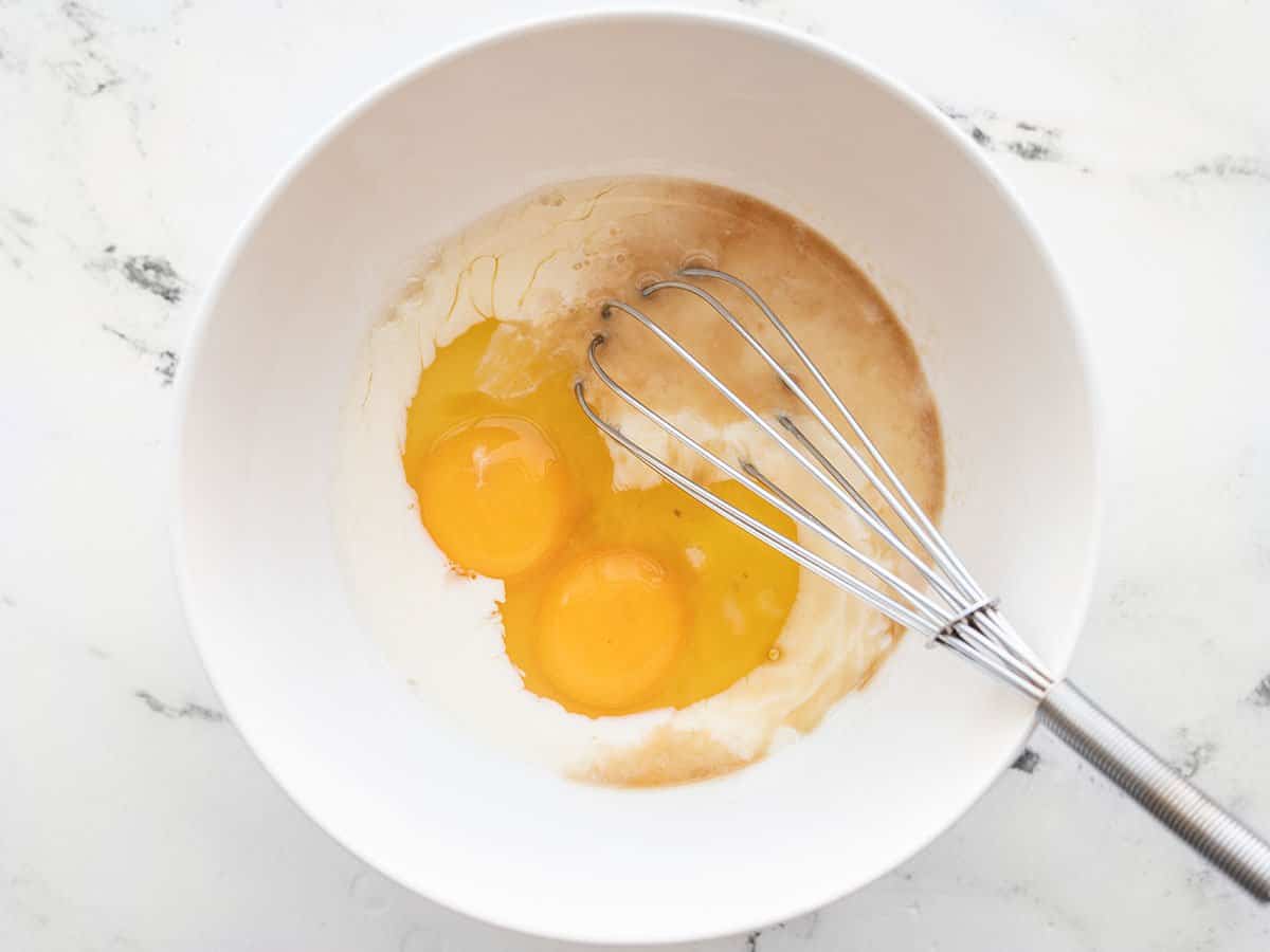 wet ingredients for scones in a bowl