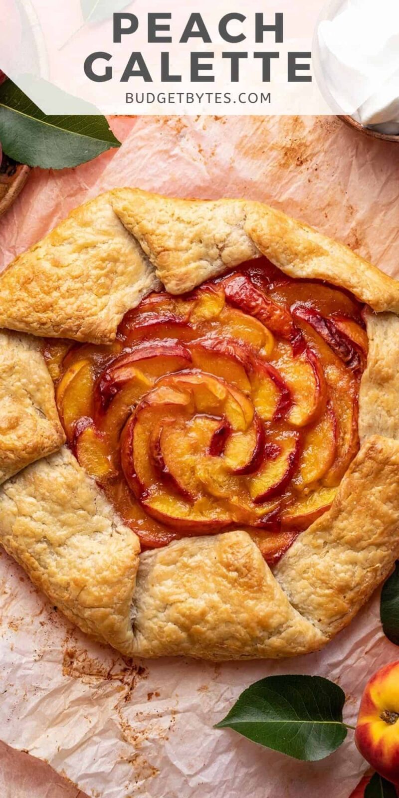 Overhead shot of Peach Galette.