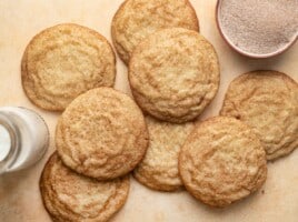 Overhead shot of snickerdoodles.