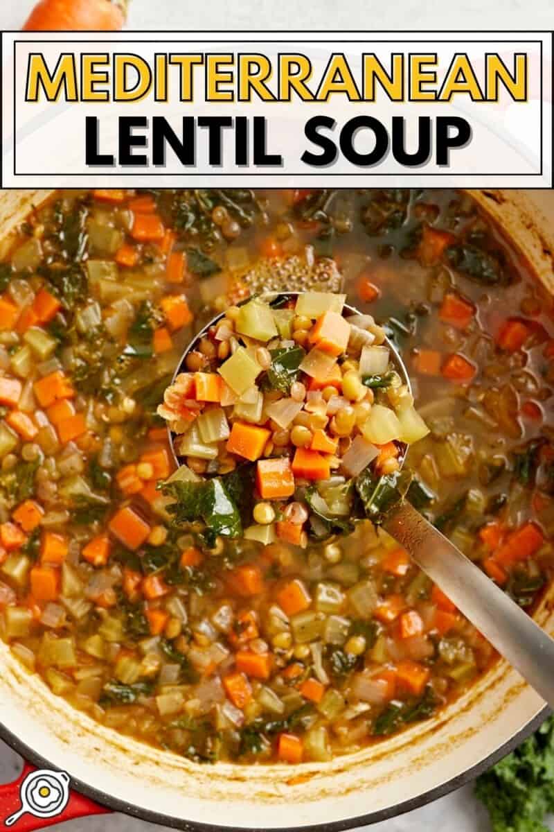 mediterranean lentil soup pin.