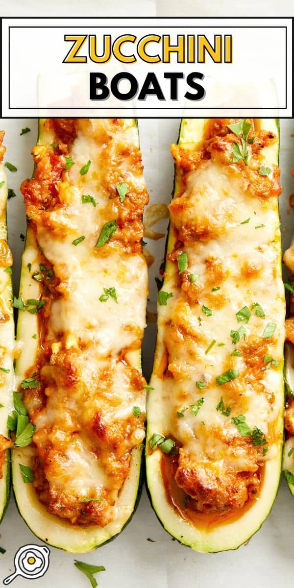 zucchini boats pin image