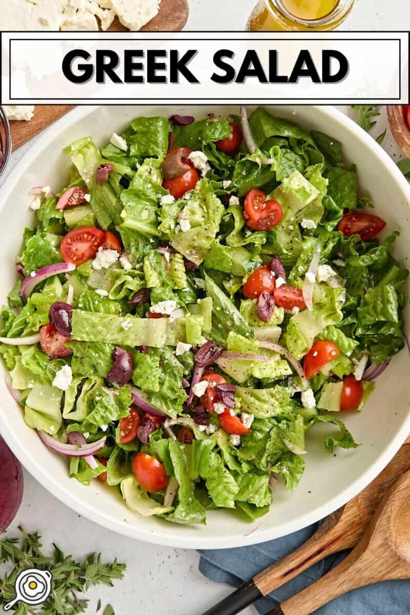 greek salad pin image